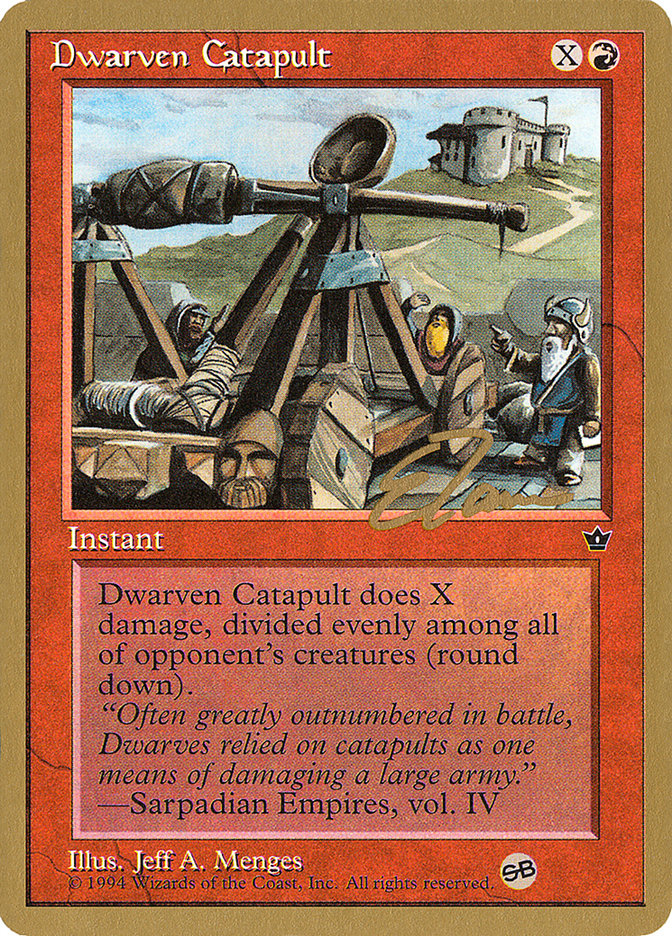 Dwarven Catapult (Eric Tam) (SB) [Pro Tour Collector Set] | Chromatic Games