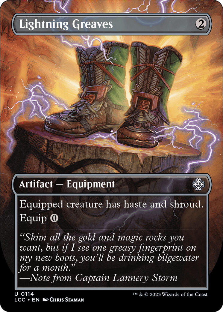 Lightning Greaves (Borderless) [The Lost Caverns of Ixalan Commander] | Chromatic Games