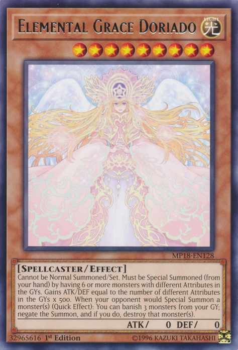 Elemental Grace Doriado [MP18-EN128] Rare | Chromatic Games