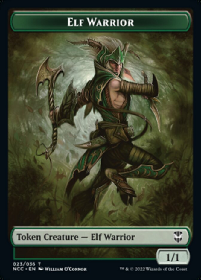 Elf Warrior // Wurm Double-Sided Token [Streets of New Capenna Commander Tokens] | Chromatic Games