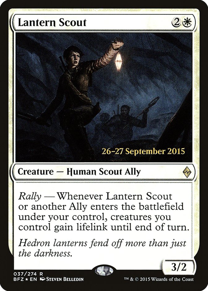 Lantern Scout [Battle for Zendikar Prerelease Promos] | Chromatic Games