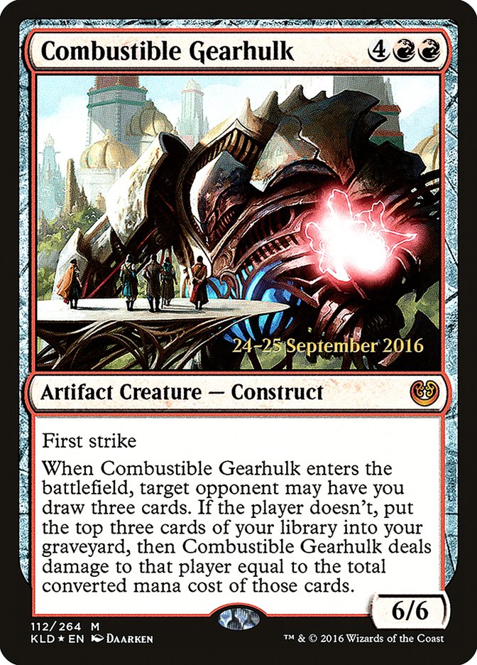 Combustible Gearhulk [Kaladesh Prerelease Promos] | Chromatic Games