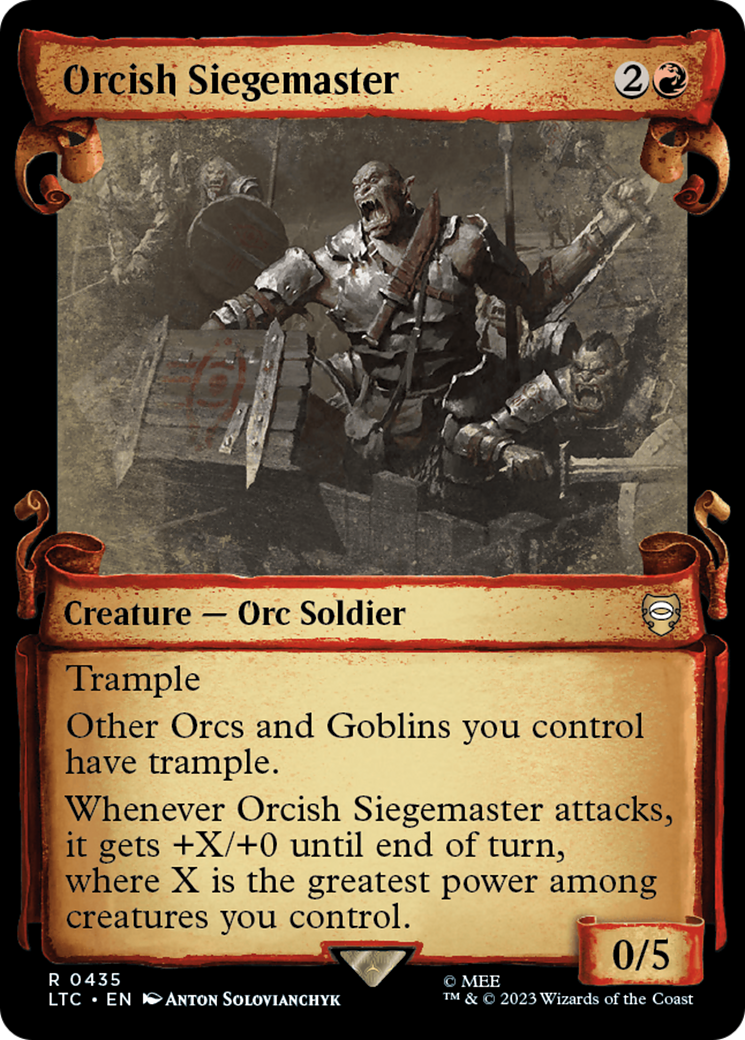 Orcish Siegemaster [The Lord of the Rings: Tales of Middle-Earth Commander Showcase Scrolls] | Chromatic Games