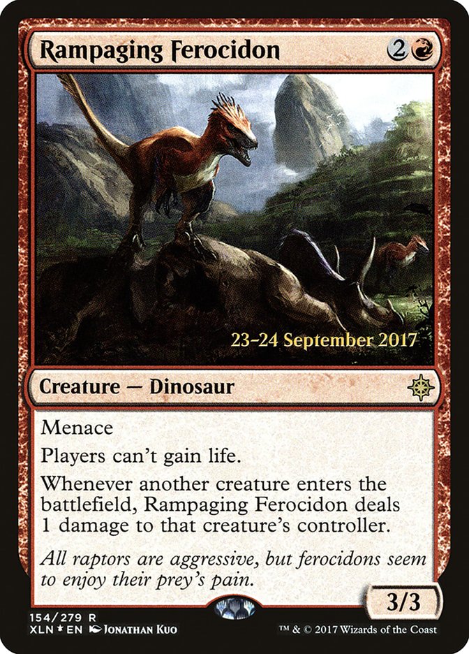 Rampaging Ferocidon [Ixalan Prerelease Promos] | Chromatic Games