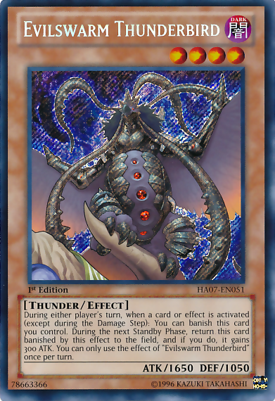 Evilswarm Thunderbird [HA07-EN051] Secret Rare | Chromatic Games