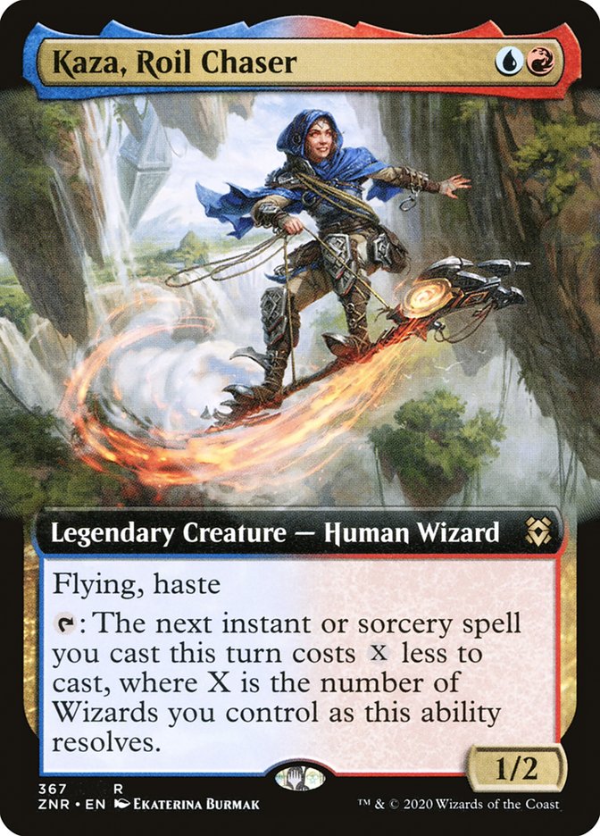 Kaza, Roil Chaser (Extended Art) [Zendikar Rising] | Chromatic Games