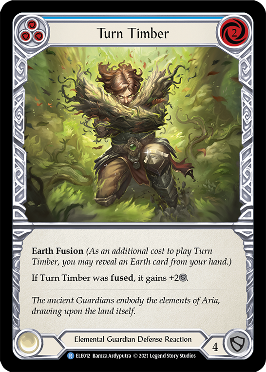 Turn Timber (Blue) [ELE012] (Tales of Aria)  1st Edition Rainbow Foil | Chromatic Games