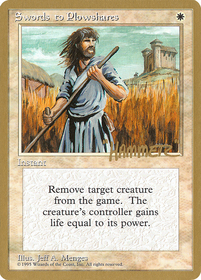 Swords to Plowshares (Shawn "Hammer" Regnier) [Pro Tour Collector Set] | Chromatic Games