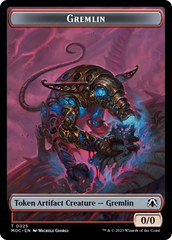 Treasure // Gremlin Double-Sided Token [March of the Machine Commander Tokens] | Chromatic Games