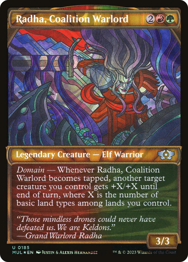 Radha, Coalition Warlord (Halo Foil) [Multiverse Legends] | Chromatic Games