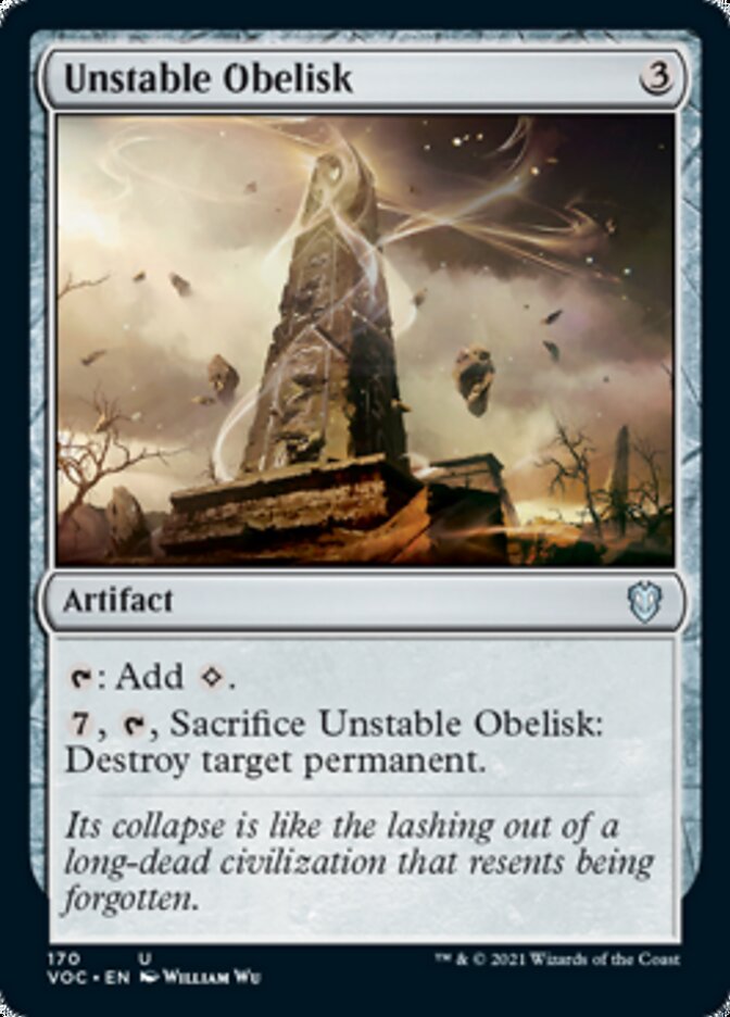 Unstable Obelisk [Innistrad: Crimson Vow Commander] | Chromatic Games