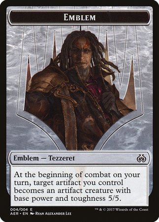 Emblem - Tezzeret the Schemer [Aether Revolt Tokens] | Chromatic Games