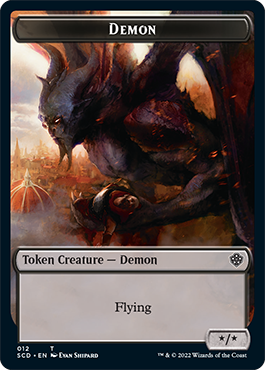 Demon // Demon Double-Sided Token [Starter Commander Decks] | Chromatic Games