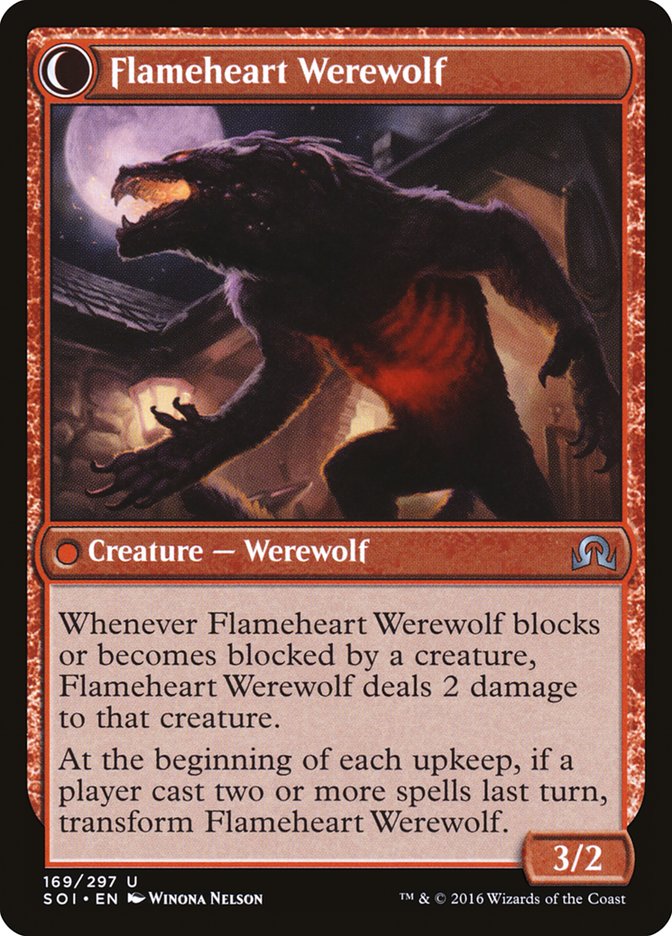 Kessig Forgemaster // Flameheart Werewolf [Shadows over Innistrad] | Chromatic Games