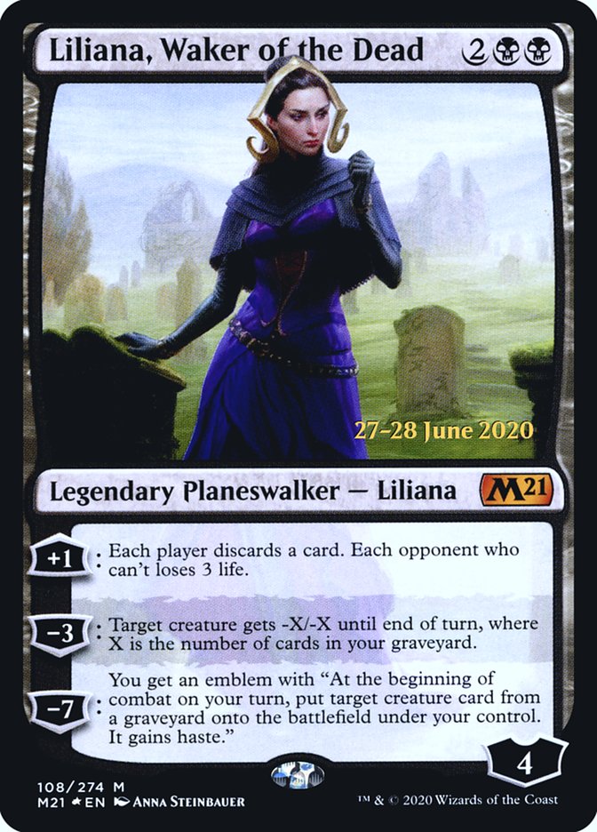 Liliana, Waker of the Dead [Core Set 2021 Prerelease Promos] | Chromatic Games