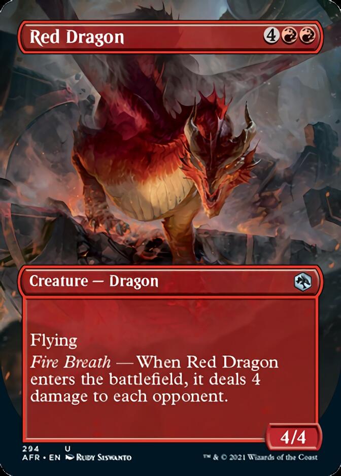 Red Dragon (Borderless Alternate Art) [Dungeons & Dragons: Adventures in the Forgotten Realms] | Chromatic Games
