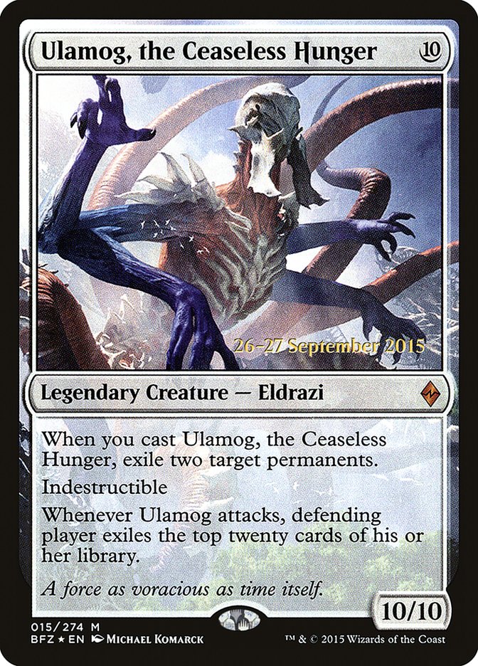 Ulamog, the Ceaseless Hunger [Battle for Zendikar Prerelease Promos] | Chromatic Games