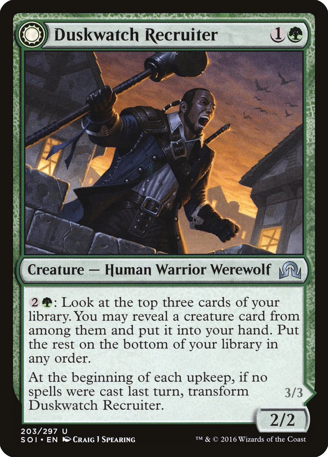 Duskwatch Recruiter // Krallenhorde Howler [Shadows over Innistrad] | Chromatic Games