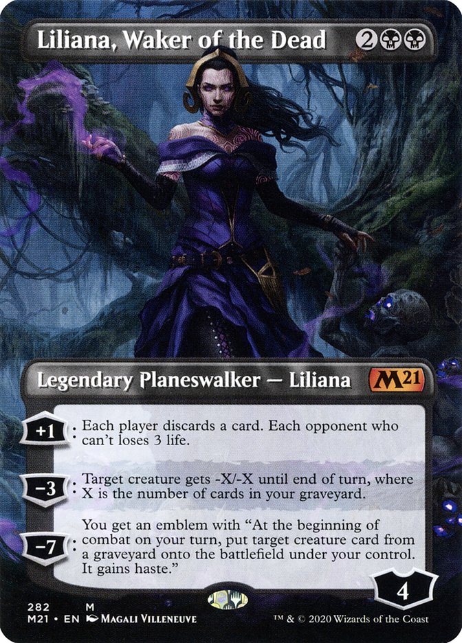 Liliana, Waker of the Dead (Borderless) [Core Set 2021] | Chromatic Games