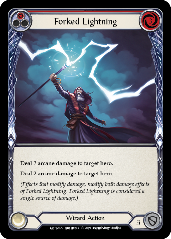 Forked Lightning [ARC120-S] (Arcane Rising)  1st Edition Normal | Chromatic Games