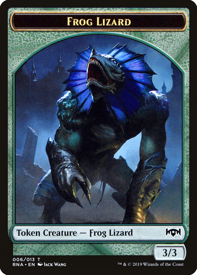 Ooze // Frog Lizard Double-Sided Token [Ravnica Allegiance Guild Kit Tokens] | Chromatic Games