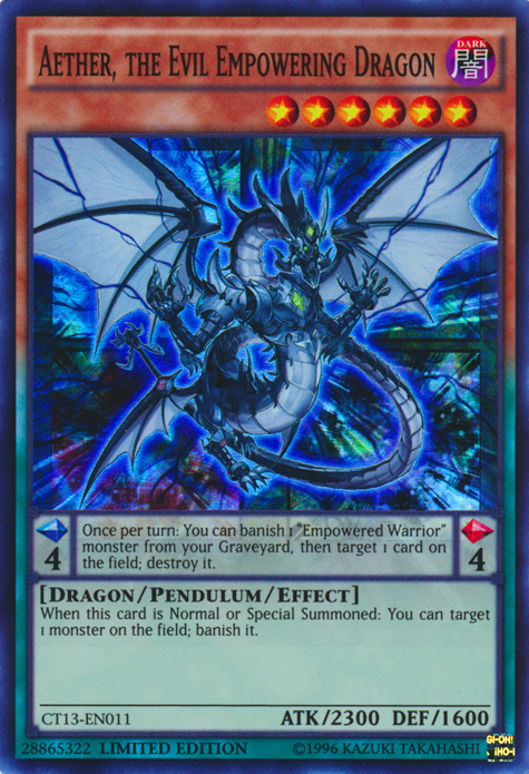 Aether, the Evil Empowering Dragon [CT13-EN011] Super Rare | Chromatic Games