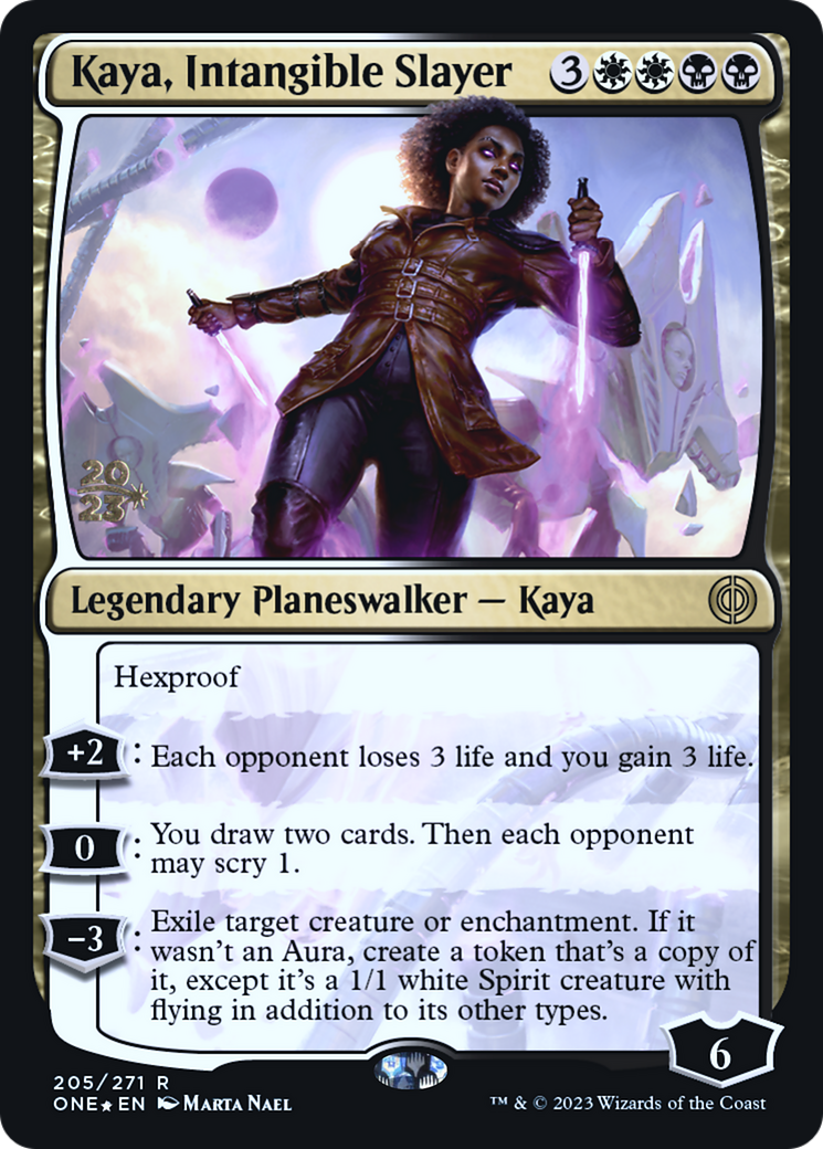 Kaya, Intangible Slayer [Phyrexia: All Will Be One Prerelease Promos] | Chromatic Games