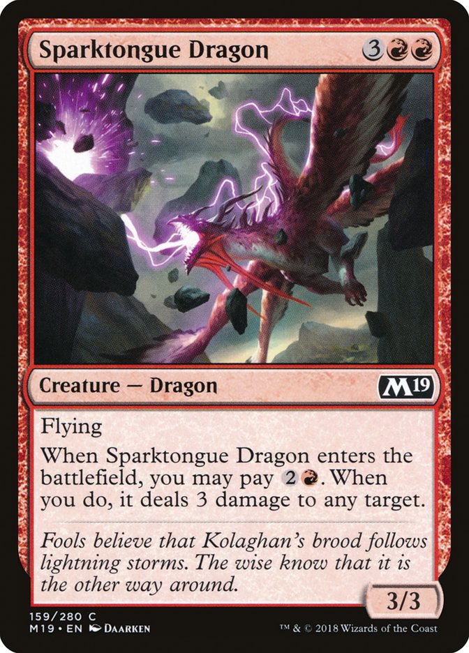 Sparktongue Dragon [Core Set 2019] | Chromatic Games