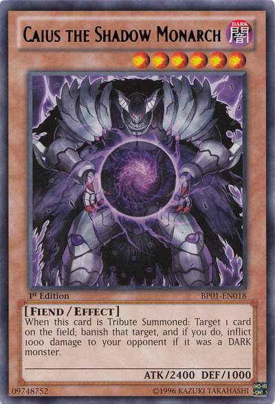 Caius the Shadow Monarch [BP01-EN018] Rare | Chromatic Games