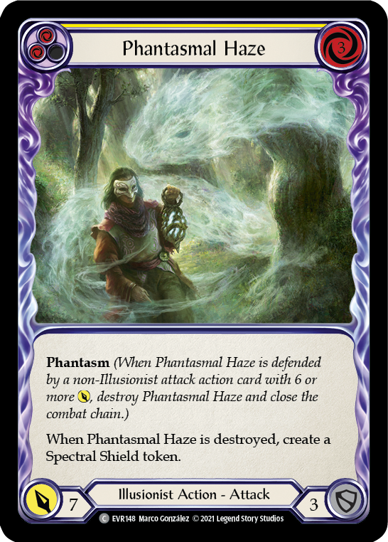 Phantasmal Haze (Yellow) [EVR148] (Everfest)  1st Edition Rainbow Foil | Chromatic Games