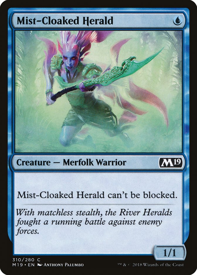 Mist-Cloaked Herald [Core Set 2019] | Chromatic Games