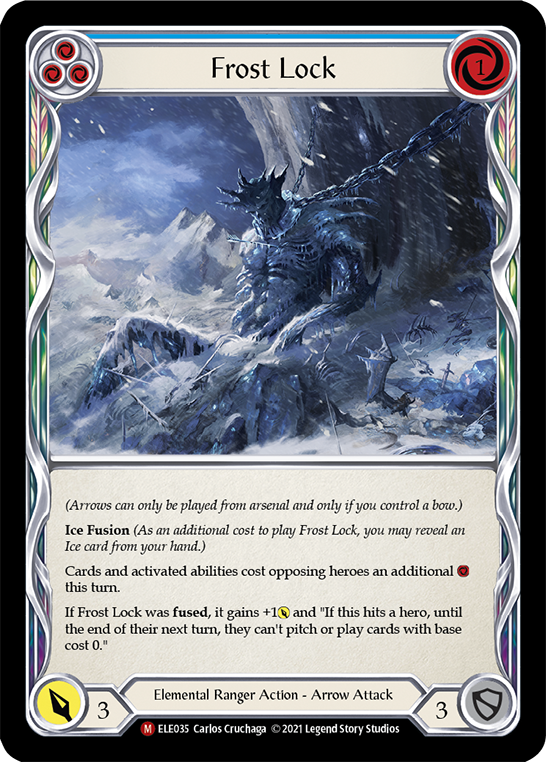 Frost Lock [ELE035] (Tales of Aria)  1st Edition Rainbow Foil | Chromatic Games