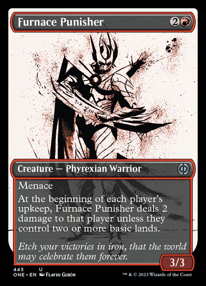 Furnace Punisher (Showcase Ichor Step-and-Compleat Foil) [Phyrexia: All Will Be One] | Chromatic Games