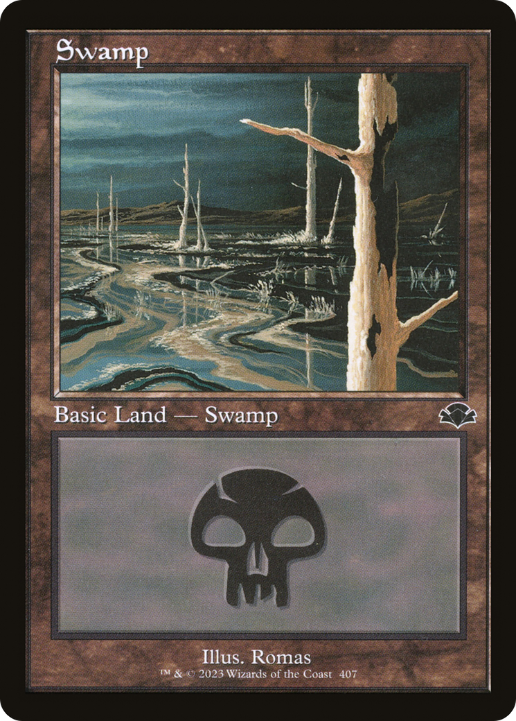 Swamp (407) (Retro) [Dominaria Remastered] | Chromatic Games