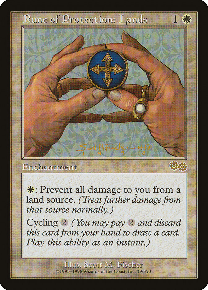 Rune of Protection: Lands [Urza's Saga] | Chromatic Games