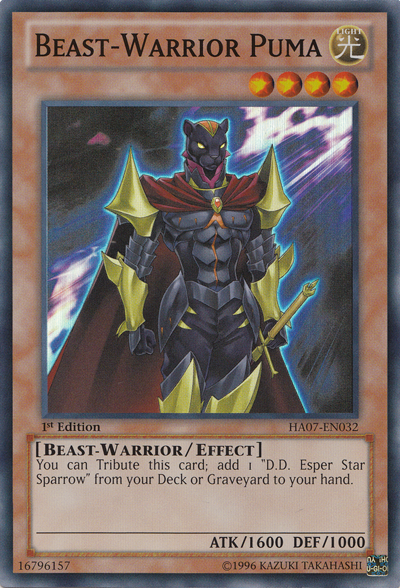 Beast-Warrior Puma [HA07-EN032] Super Rare | Chromatic Games