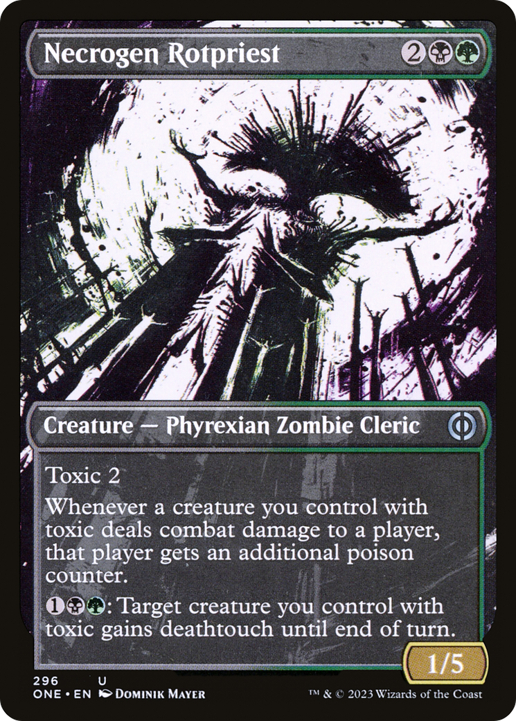 Necrogen Rotpriest (Borderless Ichor) [Phyrexia: All Will Be One] | Chromatic Games