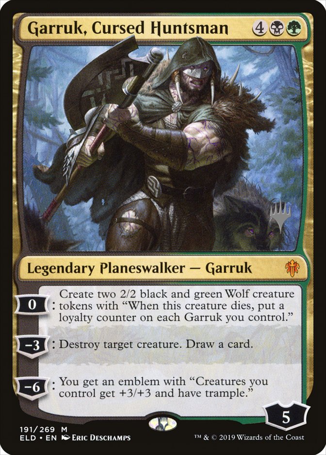 Garruk, Cursed Huntsman (Promo Pack) [Throne of Eldraine Promos] | Chromatic Games