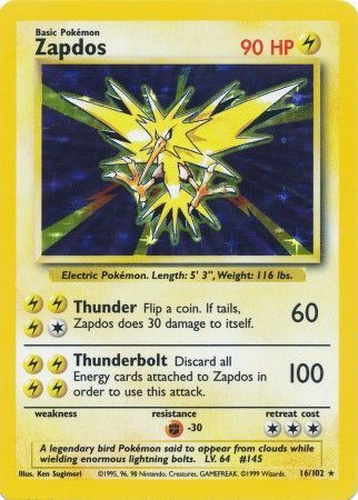 Zapdos [Base Set] | Chromatic Games