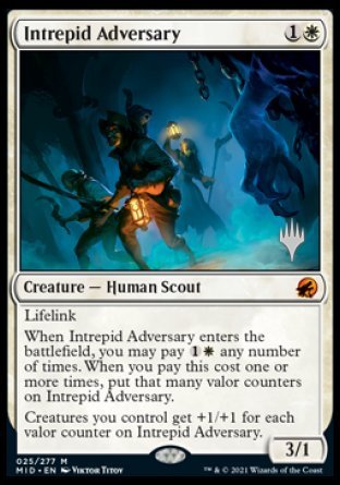 Intrepid Adversary (Promo Pack) [Innistrad: Midnight Hunt Promos] | Chromatic Games