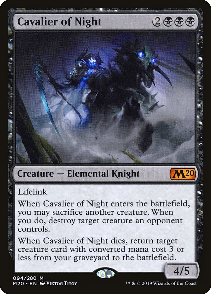 Cavalier of Night [Core Set 2020] | Chromatic Games