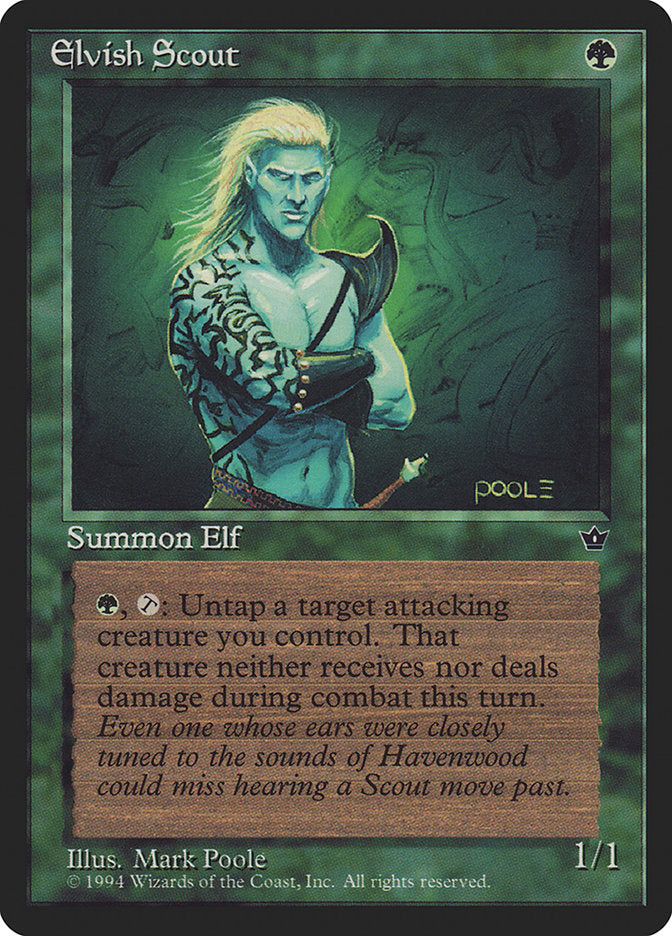 Elvish Scout (Mark Poole) [Fallen Empires] | Chromatic Games