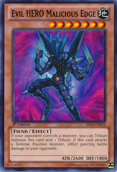 Evil HERO Malicious Edge [BP02-EN054] Rare | Chromatic Games