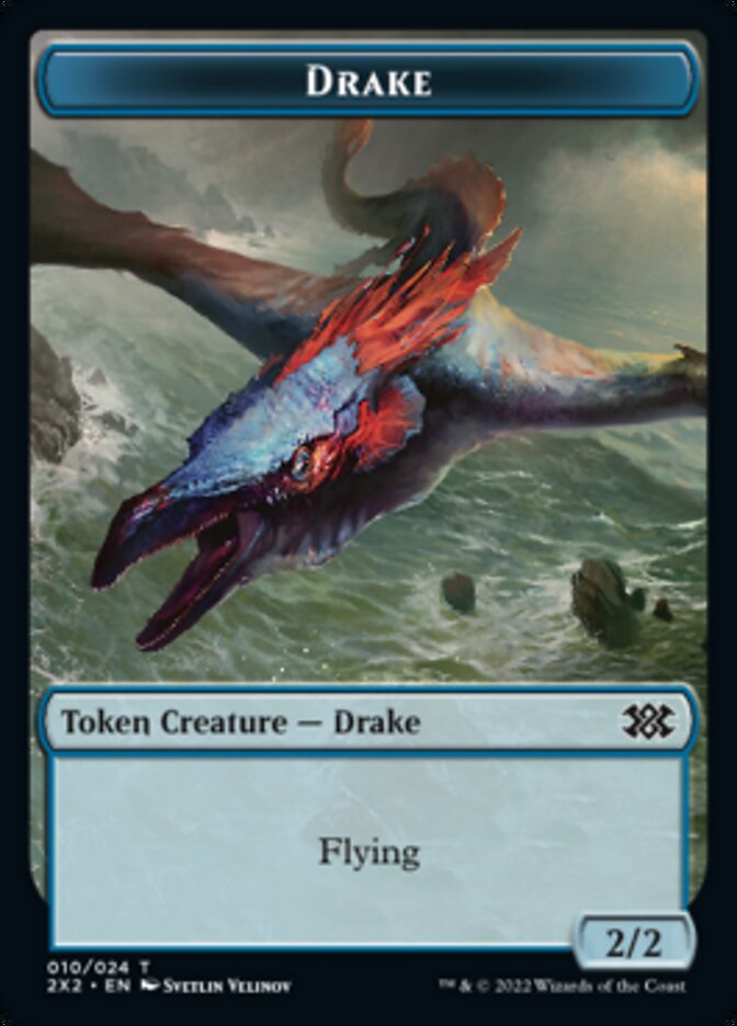 Drake // Treasure Double-Sided Token [Double Masters 2022 Tokens] | Chromatic Games