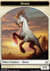 Horse // Warrior Double-Sided Token [Hour of Devastation Tokens] | Chromatic Games