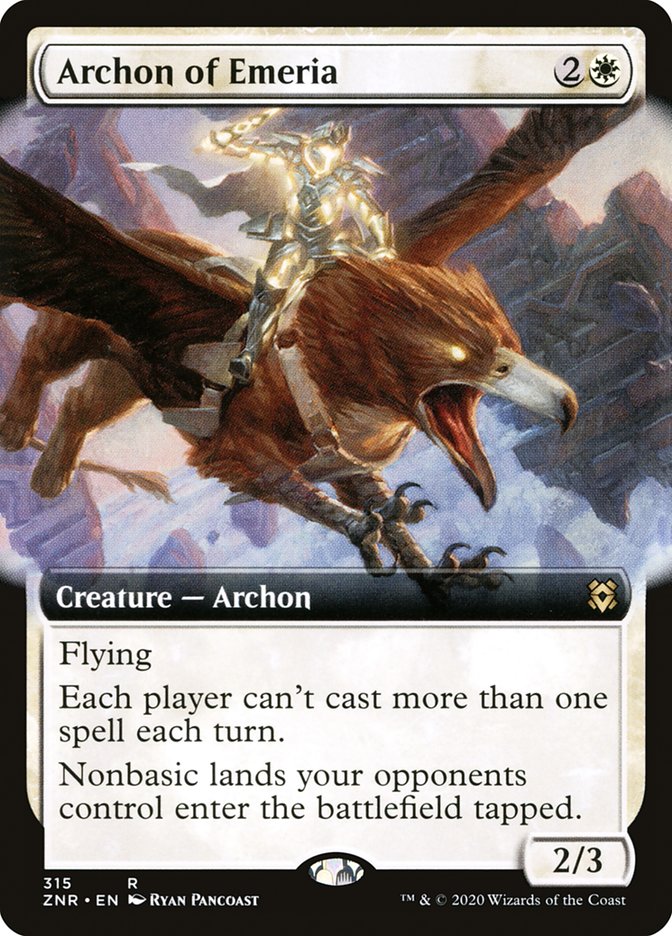 Archon of Emeria (Extended Art) [Zendikar Rising] | Chromatic Games