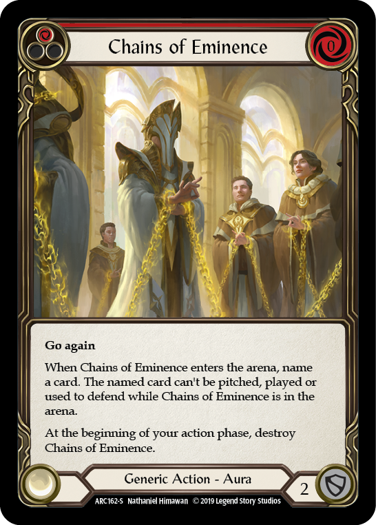 Chains of Eminence [ARC162-S] (Arcane Rising)  1st Edition Rainbow Foil | Chromatic Games