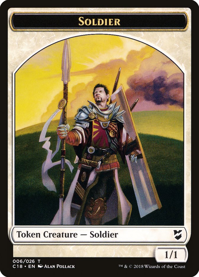 Mask // Soldier Double-Sided Token [Commander 2018 Tokens] | Chromatic Games