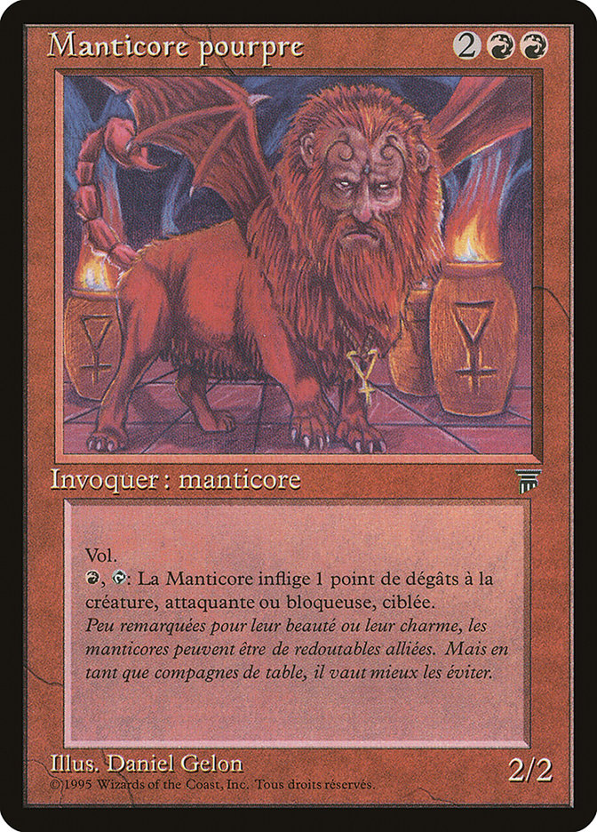 Crimson Manticore (French) - "Manticore pourpre" [Renaissance] | Chromatic Games