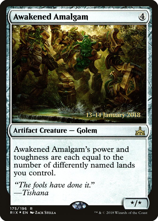 Awakened Amalgam [Rivals of Ixalan Prerelease Promos] | Chromatic Games